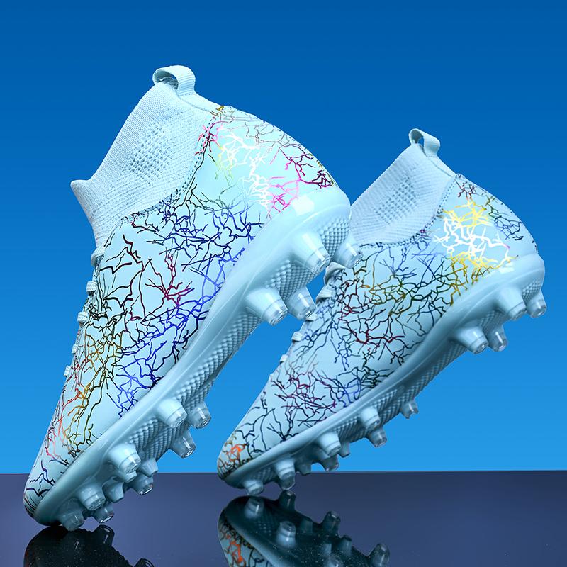 35-45 футбольные бутсы унисекс, студенческие футбольные бутсы большого размера, пластиковые бутсы с длинными ногтями AG, тренировочные футбольные бутсы с искусственным газоном