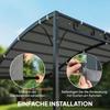 Replacement Roof for Pergola Sun Sail for Patio Roofing Replacement Roof Tarp for 3 x 3 m Gazebo 298x293 cm Dark Grey