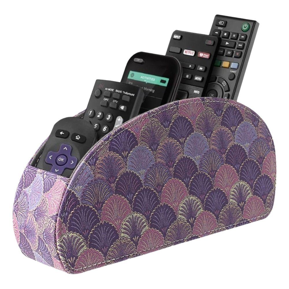 PU Leather Remote Control Holder Modern Desk Organizer Remote Control Organizer TV Controllers