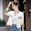 Women's Spring and Autumn Patchwork Popular Chinese Style Button Blazer Top