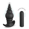 USB перезаряжаемый 9 скоростей силиконовый электрический шок секс-игрушки анальная пробка вибратор