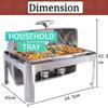 Пищевой лоток 9 л, подогреватель пищевых лотков, сервировочный лоток, chafing dish с крышкой-роллом, набор для фуршета