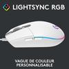 Игровая мышь Logitech G203 LIGHTSYNC RGB - Белая - 6 программируемых кнопок - 8000 dpi