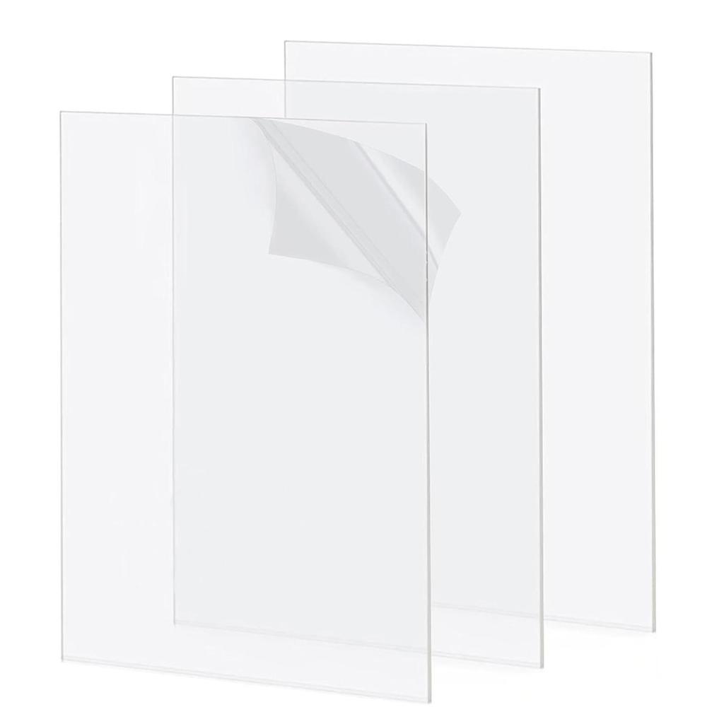 Clear Acrylic Photo Frame Sheet with Protective Film for Posters Invitations Signage and Wall Decoration
