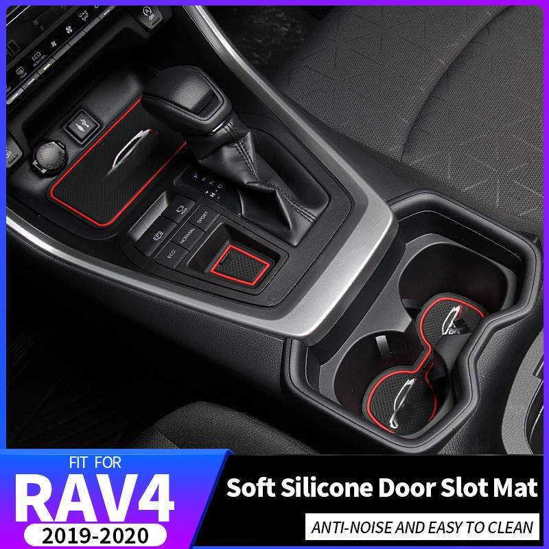 Коврик для дверных прорезей, противоскользящая резиновая подушка для двери автомобиля, красная подушка для слота для ворот для Toyota