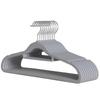 Набор прочных серых флокированных вешалок - 10 штук, многофункциональное решение для хранения и сушки в гардеробе