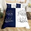 Cat Side and My Side Black White Cat Modern Romantic Theme Comfortable Duvet Quilt Cover Pillowcase Bedding Set Children Bedroom