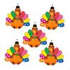 5Pcs Thanksgiving Turkey Door Sign Decorations, Fall Hanger Hanging Plaque for