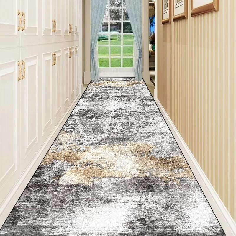 Скандинавский Абстрактный Вилла Длинный Коридор Ковровая Дорожка Холл Проход Домашний Большой Ковер Лестница Удобный Прочный Моющийся Напольный Коврик