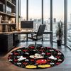 Mickey Printed Round Rug Carpet Chair Rug Area Rug Entryway Doormats,for Office Chair Living Room Bedroom Kitchen Room.