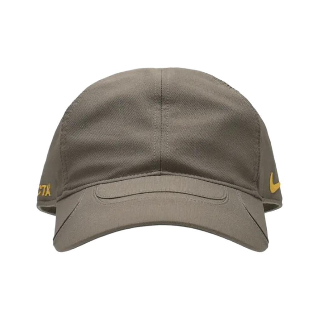 Nike Breathable Hole Design Polyester Duckbill Cap Men caps Olive-Gray Ochre FV5541-041