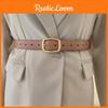 Простой кожаный ремень для женщин с металлической пряжкой, летний повседневный модный пояс
