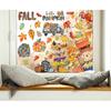 Fall Window Clings Decorations for Glass Fall Watercolor Pumpkin Maple Leaves Scarecrow Truck Window Stickers for Autumn Thanksgiving Harvest Party