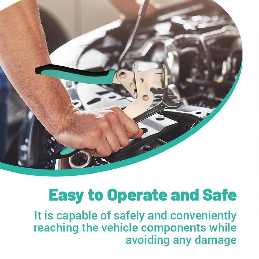 Car Clip Pliers Heavy Duty Alloy Construction Effort Saving Lever Design Anti Slip Ergonomic Handle for Rivets Bolts Dashboards