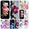 Чехол для телефона Orchid Flowers Colorful для iPhone 5 5s 2020se 6 6s 7 8 plus x 10 XR XS 11 12 13 mini pro MAX черная задняя крышка из ТПУ