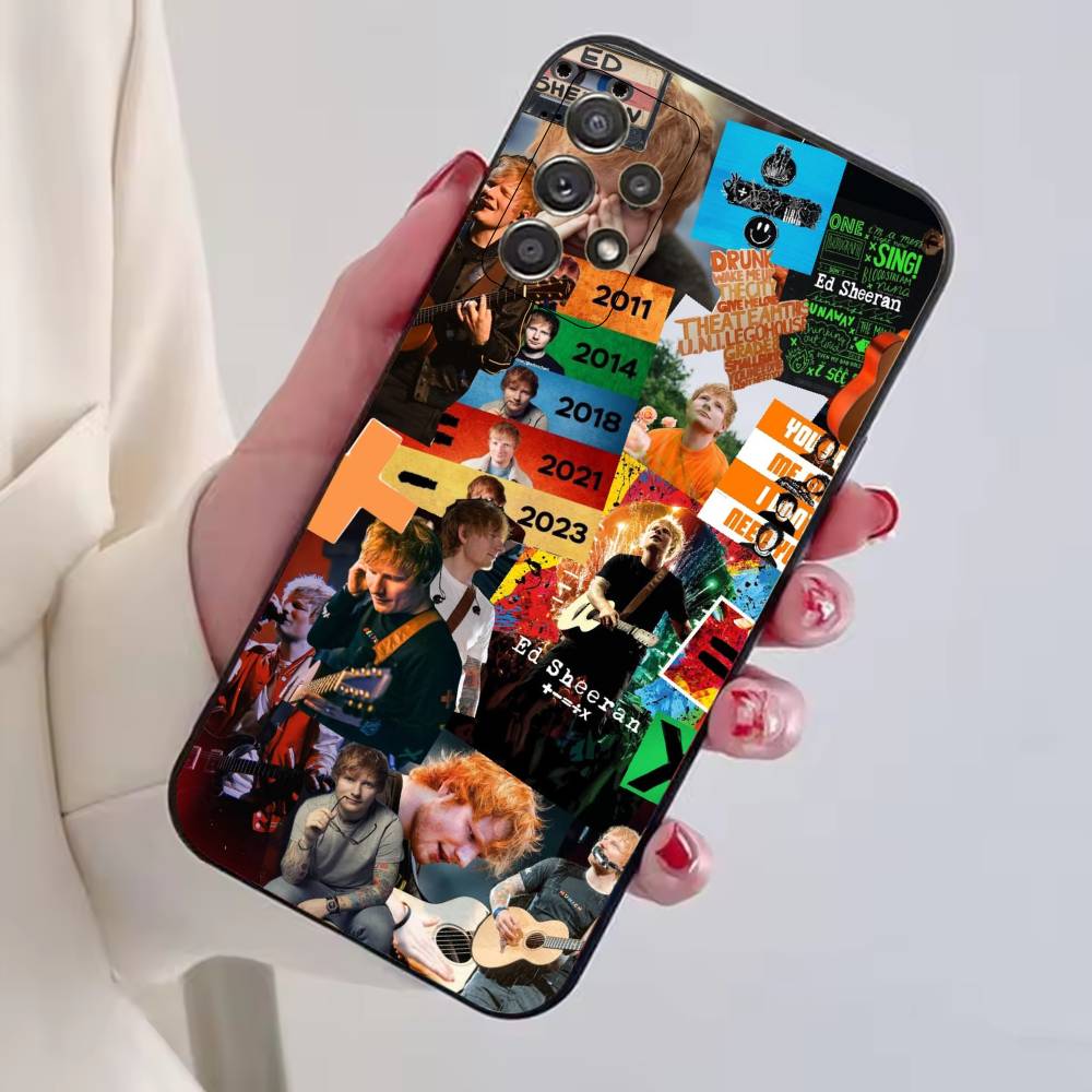 Чехол для телефона с изображением Эда Ширана Для Samsung S25,S24,S21,S22,S23,S30,Ultra,S20,Plus,Fe,Lite,Note,10, Черный чехол