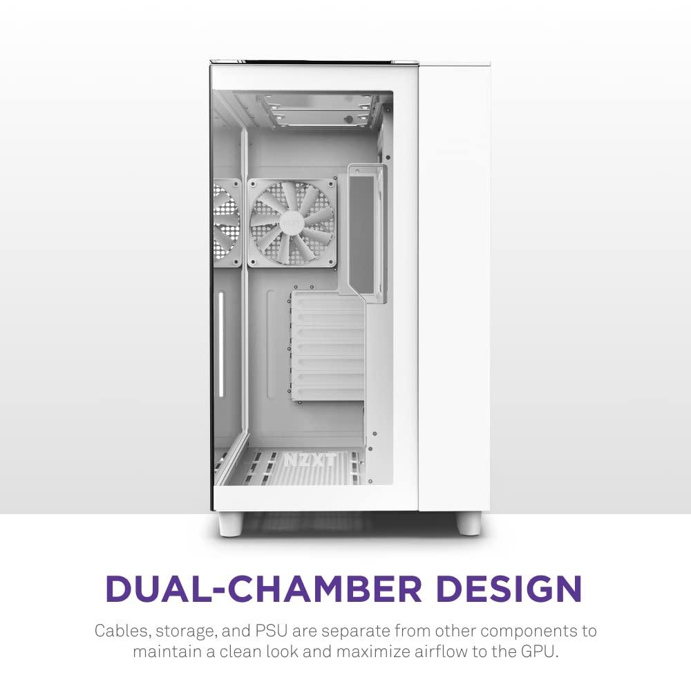 NZXT H9 Elite 2-Layer Middle Tower PC Case Tempered Glass Model White CM-H91EW-01 CS8577 White