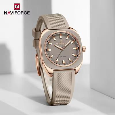 Новые женские часы NAVIFORCE NF5061, модные, с силиконовым ремешком, студенческие, спортивные, водонепроницаемые, люминесцентные, кварцевые наручные часы для девушек