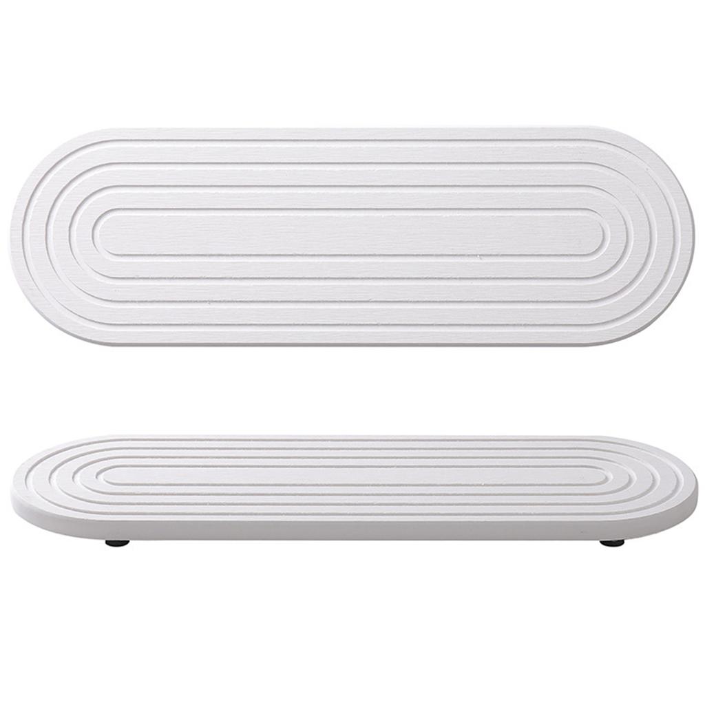 Набор из 2 предметов: поднос для раковины из диатомовой земли, эффективная влагопоглощающая и быстросохнущая подставка для кухни и ванной