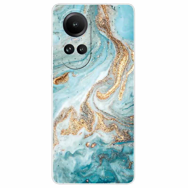 Чехол для Oppo Reno 10 5G CPH2531 Силиконовый Расписной Кот Животные ТПУ Мягкий Мраморный Coque для Oppo Reno10 Pro 5G CPH2525 Чехол для Телефона