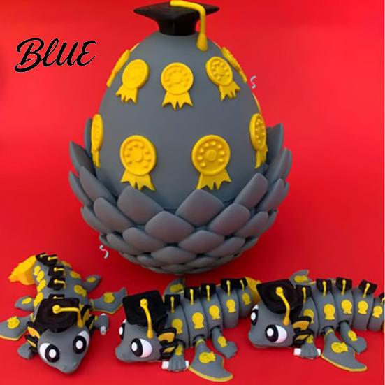 Ball Dragon Collectible 3D Printed Egg Ornament Toy with Figurine Inside Sports Inspired Fidget Toy Stress Relief Statue for Kids Adults Home Office