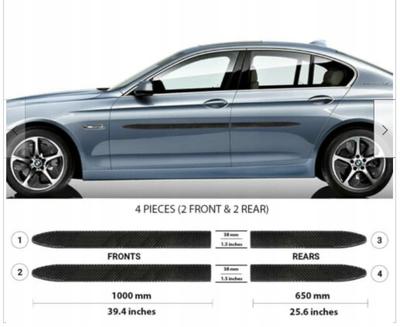 BMW 5 2010-2016 ЧЕРНЫЕ Молдинги боковых дверей