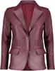 Blazer Women's Lambskin Leather Casual Burgundy Genuine Stylish Handmade Classic