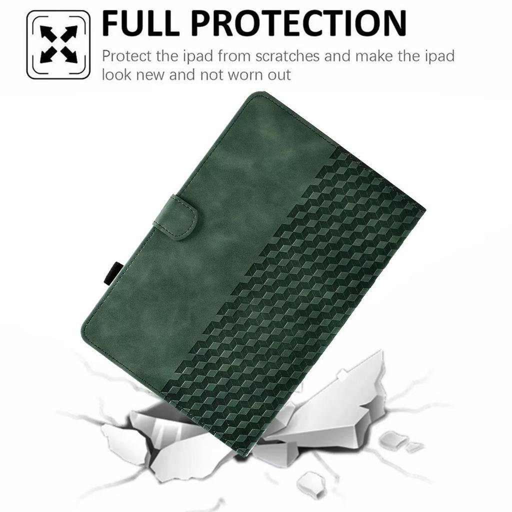 Подходит для iPad Air 11 дюймов плоский кожаный чехол Samsung Tab S11 ромбовидный матовый держатель для карт противоударный