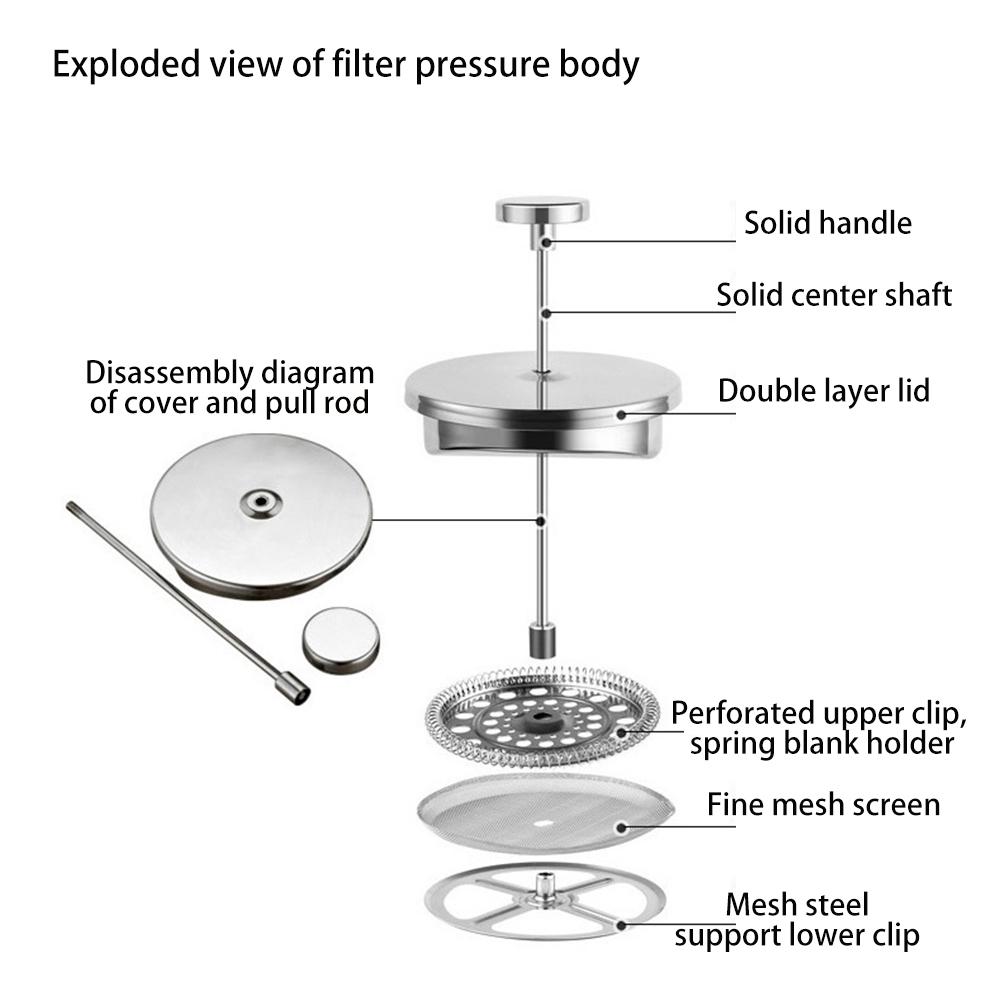 Кофейный горшок для эспрессо, французский фильтр, чайник для заваривания чая, кофемашина, чайник, бытовой ручной перфоратор, горшок под давлением, кофейная посуда
