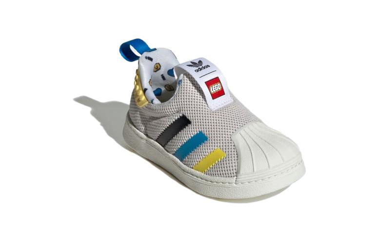 LEGO x Adidas Originals SUPERSTAR 360 Устойчивые к истиранию Дышащие Низкие Детские Кроссовки Бежевые Для Младенцев И Малышей IF2918
