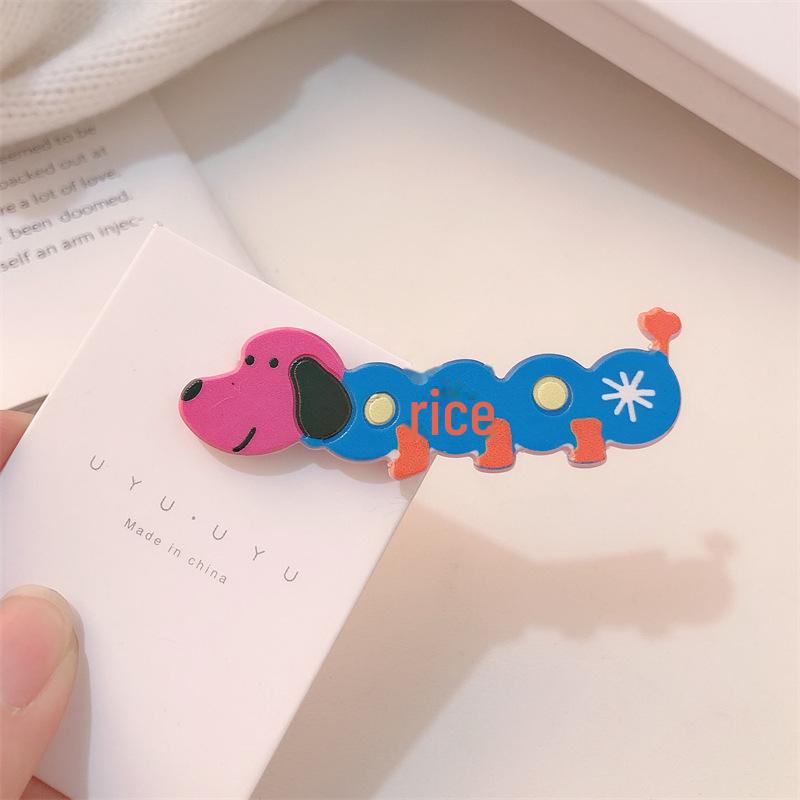 Очаровательная заколка для волос в виде мультяшного щенка - милая девичья заколка в виде утконосика для боковой челки, милый новый стиль аксессуара для волос