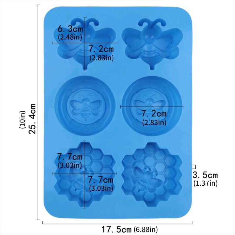 6-секционная форма в виде сот, многоцелевой силиконовый инструмент для выпечки, антипригарный, с быстрым извлечением, можно мыть в посудомоечной машине, форма для торта