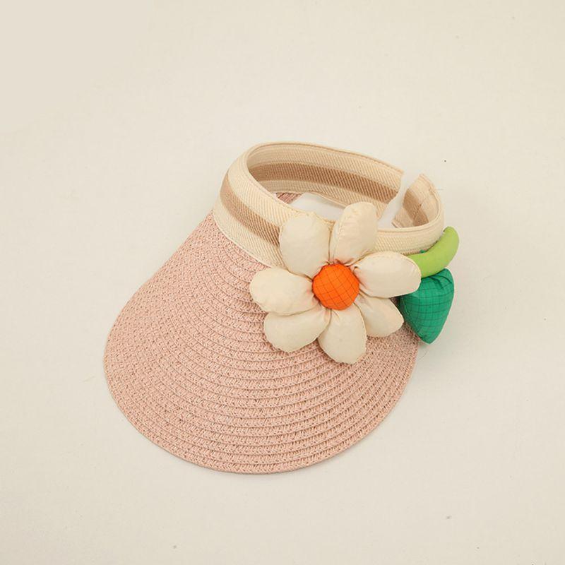 Пустой цилиндр, сладкий и милый цветок, зонтик с большими полями для маленьких девочек