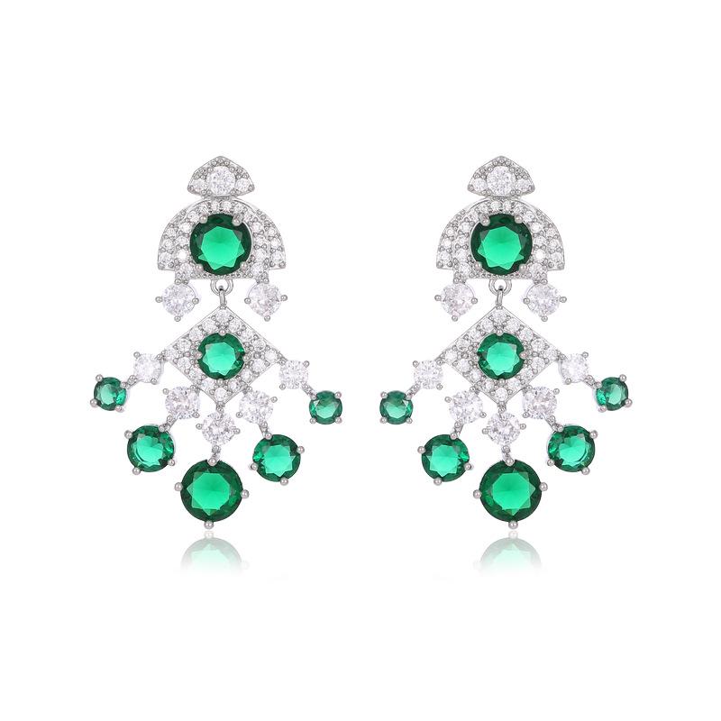 Серьги-иглы из серебра 925 пробы, легкие, роскошные, высокого класса, инкрустированные цирконами, веерообразные, банкетное платье с темпераментными свадебными серьгами