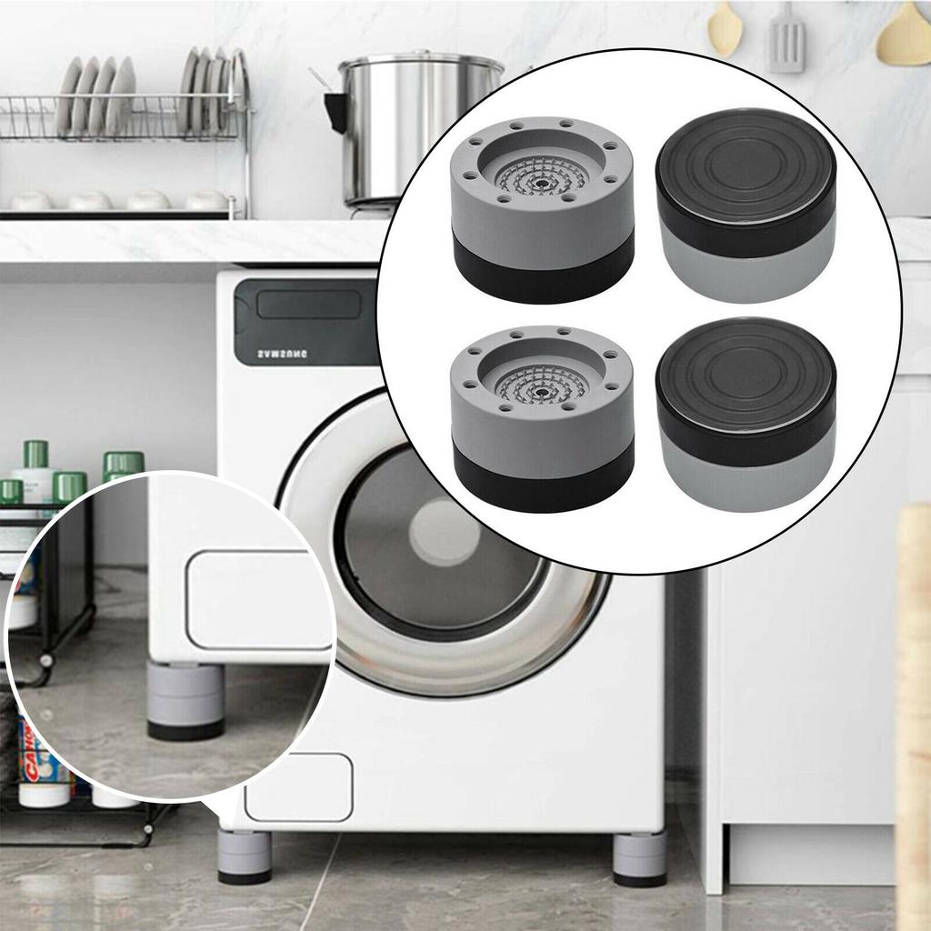 4x Anti-Vibration Pads Anti-slip Noise-reducing Washing Machine Feet No-slip Mat
