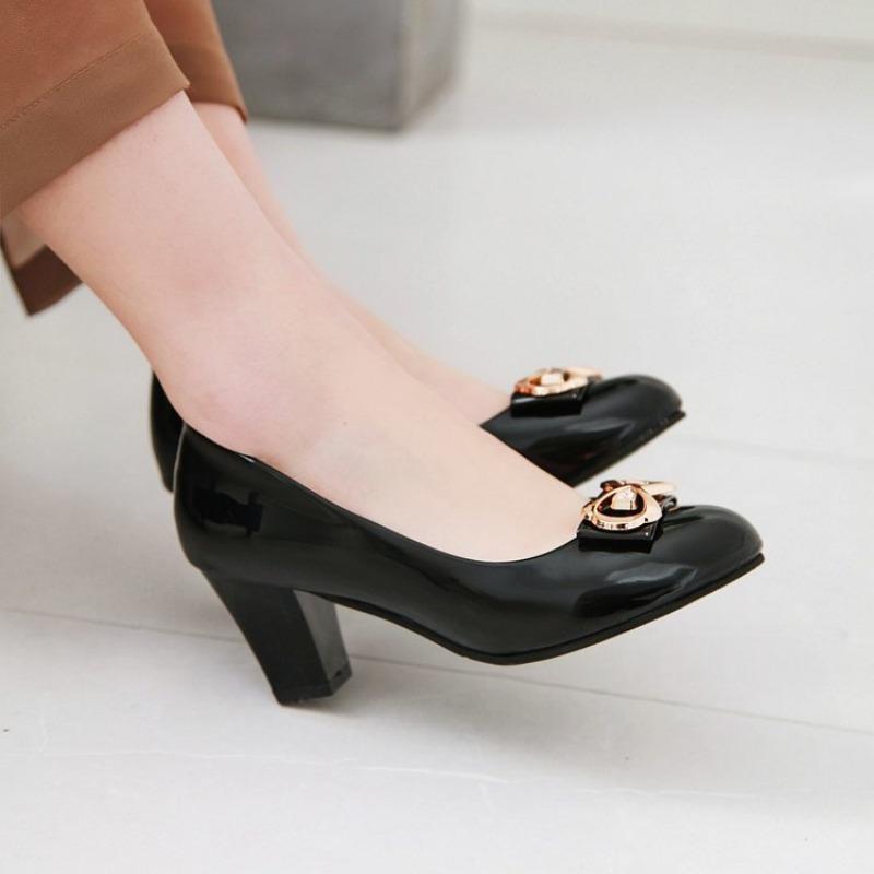 Shoes for Women 2024 New Peep Toe Women's Sandals Fashion Office Sandals Women Round Toe Slip-on Chunky Heel Rome Ladies Shoes