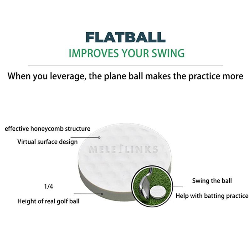 Golf Flat Ball Swing Practice Portable Flat Golf Balls Lightweight For Practice Indoor Outdoor