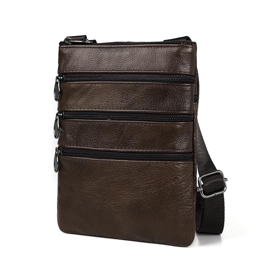 Мужская новая модная кожаная сумка через плечо, повседневная сумка через плечо