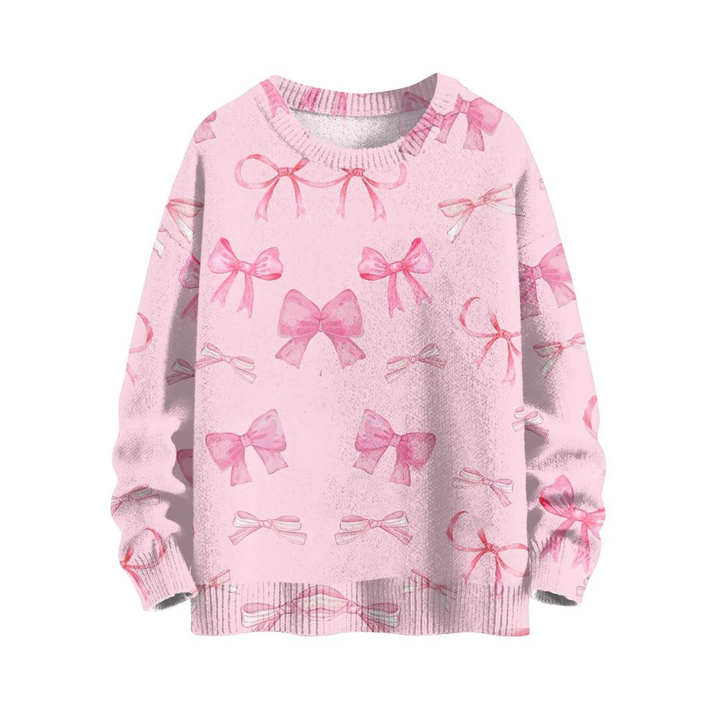 Счастливые толстовки для женщин вязаный свитер симпатичная рубашка осенний круглый вырез пуловер топы