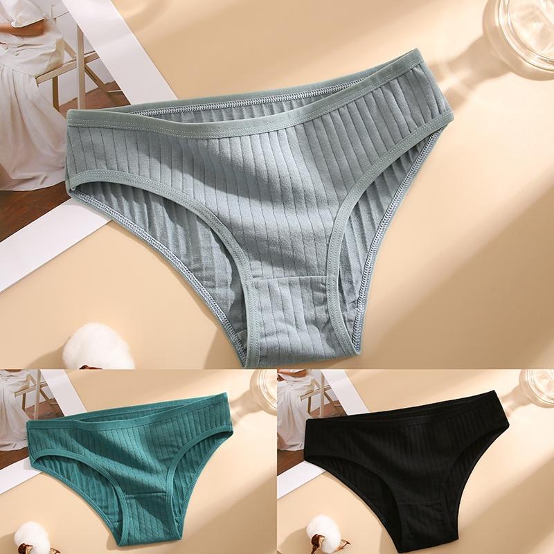 3PCS/Set Panties Cotton Women Underwear Sexy Underpants Comfort Girls Briefs for Female Stripe Cotton Intimates Lingerie