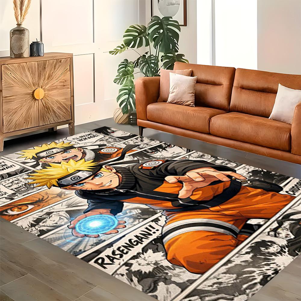 Naruto Team Seven Adventure rug for living rooms, bedrooms, home décor, and as gifts.