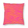 Pink And Orange Zebra Stripes Pillowcase Printing Polyester Cushion Cover Decorations Throw Pillow Case Cover Home Square 45*45