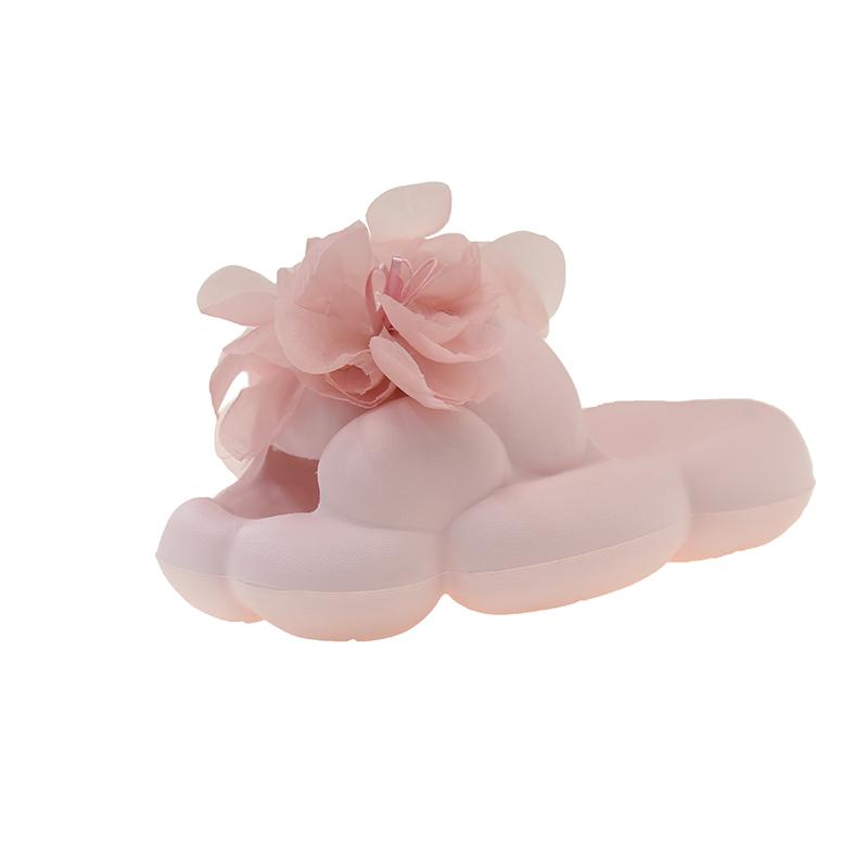 Женские балетки с жемчугом, модные, с круглым носком, открытым носком, мягкой подошвой, противоскользящие и износостойкие, на среднем каблуке, шлепанцы