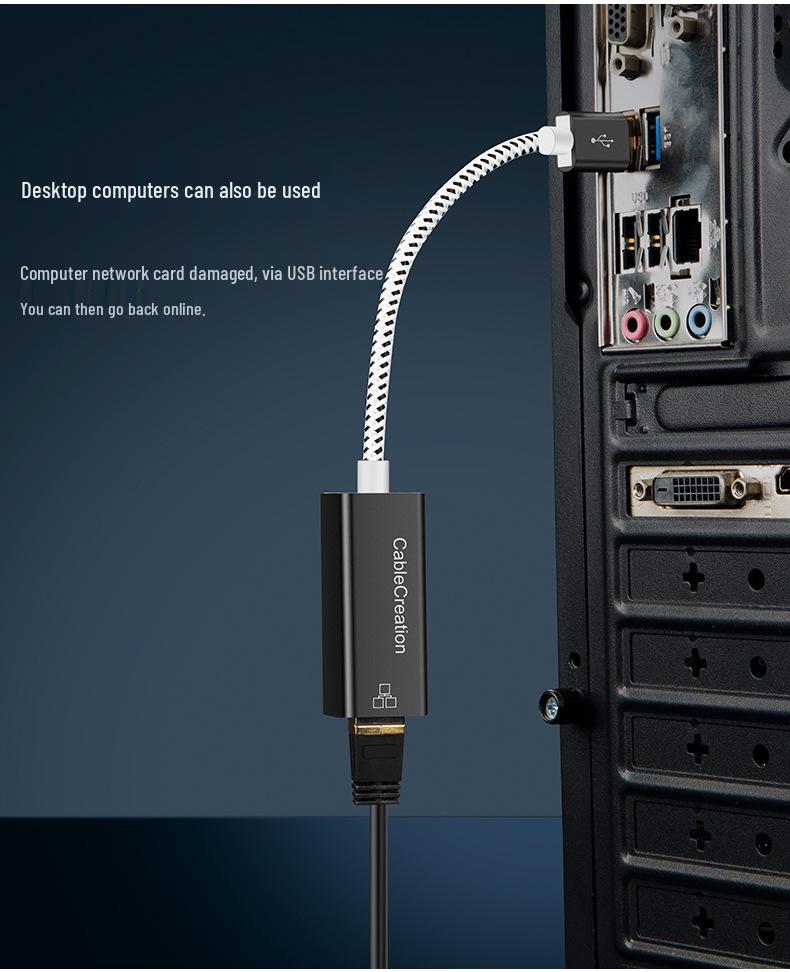 USB 3.0 Gigabit Ethernet Adapter 1000M RJ45 Converter (Driver-Free)