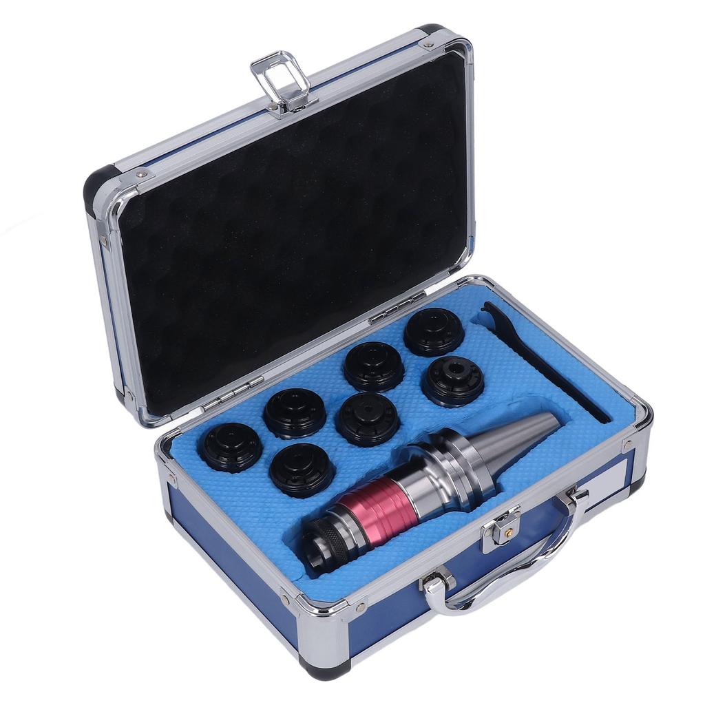 Набор цанговых патронов для резьбонарезного станка, держатель инструмента, крепление заготовки с 7 цангами, комплект патронов с ЧПУ BT40 GT12