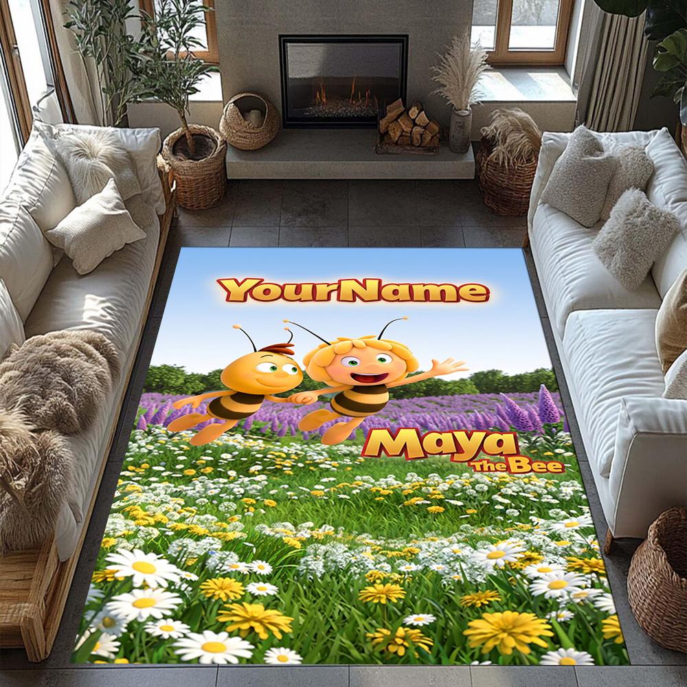 Biene Maja Personalized Name Carpet Design for Decorate room Outdoor Dormitory Dining Room Antislip Carpet Decorate Offices Perfect Gift for Women/Men