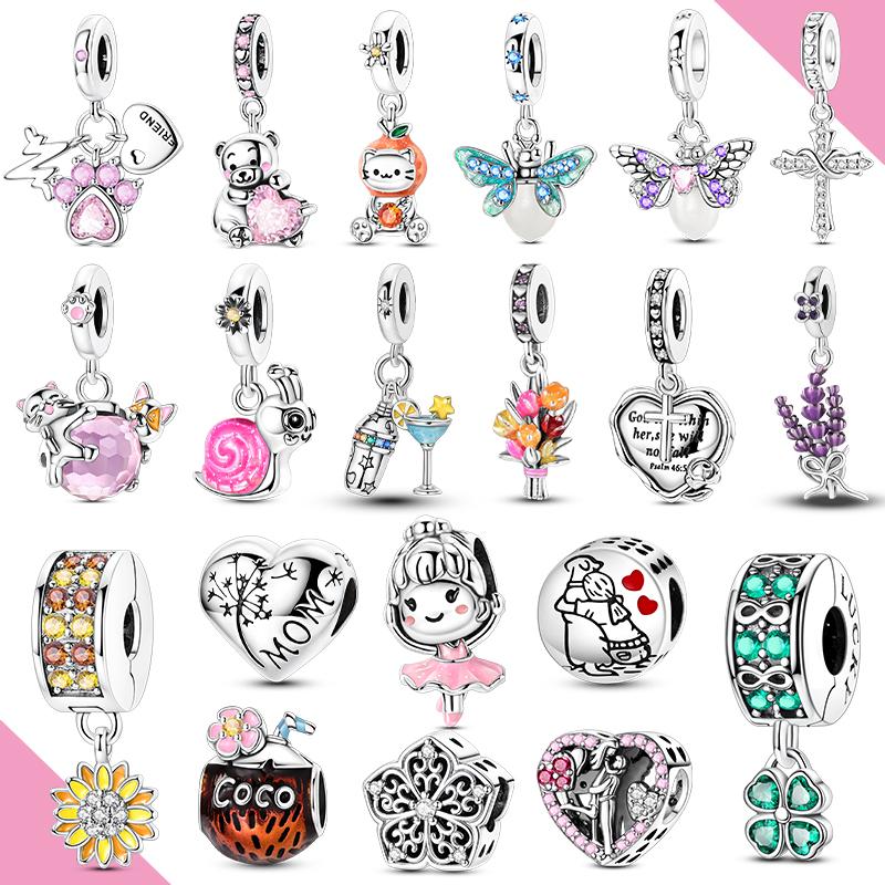 Шарм Медь Оригинальный Бусина Светлячок Медведь Балет Фит Браслет Подвеска Сделай Сам Для Женщин Ювелирное Изделие Подарок