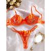 Сексуальное кружевное нижнее белье на косточках Push Up Contour Bra и трусики Sets для женщин Gathering Chest Нижнее белье Вышитый комплект женского нижнего белья Bralette Set
