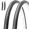 Велосипедные шины MOHEGIA 26x1 3/8: Комплект из 2 шт., 26 дюймов, 37-590, для поездок на работу, в школу, по городу, городских велосипедов и ма амачари - Плавные, износостойкие
