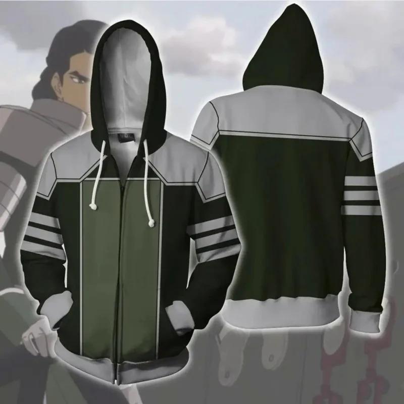 NP Last Airbender APPA Cosplay Zipper Up Hooded Sweatshirt Casual Hoodie Anime AVATAR Costume Thin Jacket